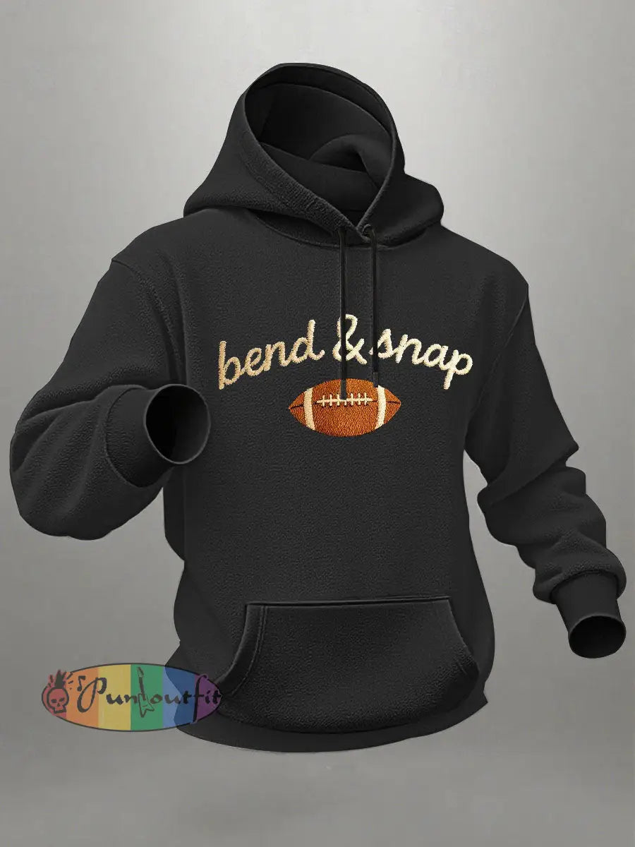 Men’s American Football Hoodie Black / S