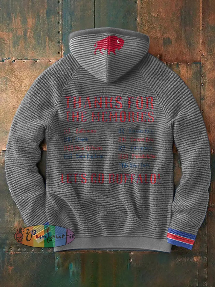 Men’s Buffalo Football Lover Printed Hoodie