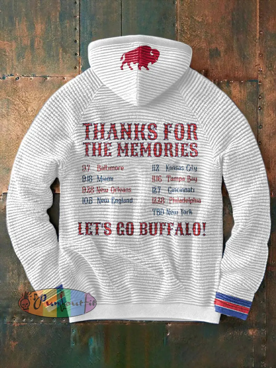 Men’s Buffalo Football Lover Printed Hoodie