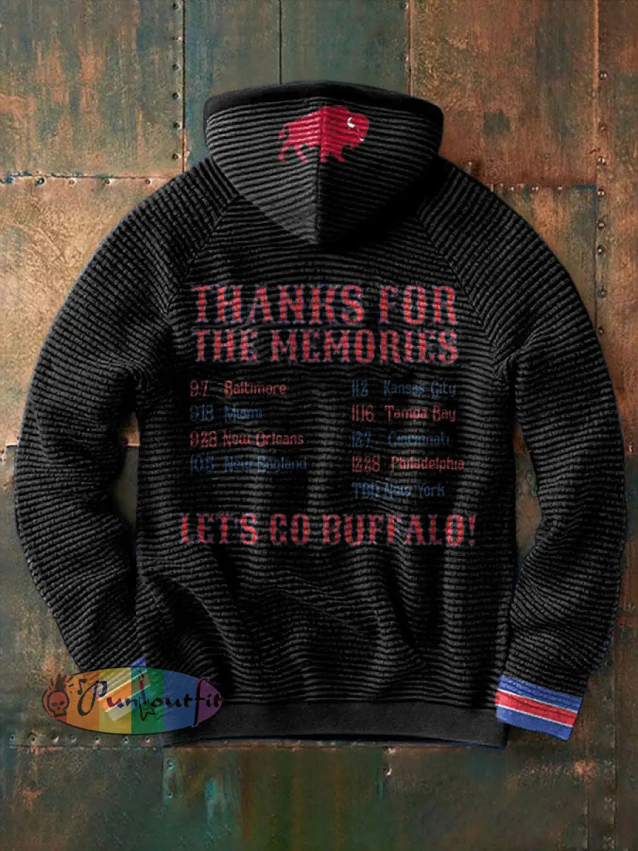 Men’s Buffalo Football Lover Printed Hoodie