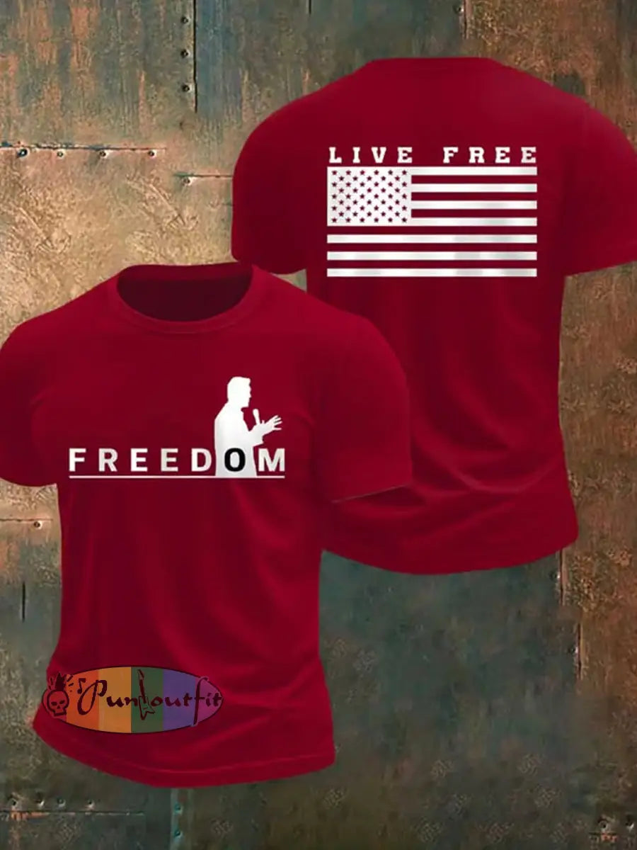 Men’s Charlie Kirk Turning Point USA Trump Commemorative T-Shirt C / S