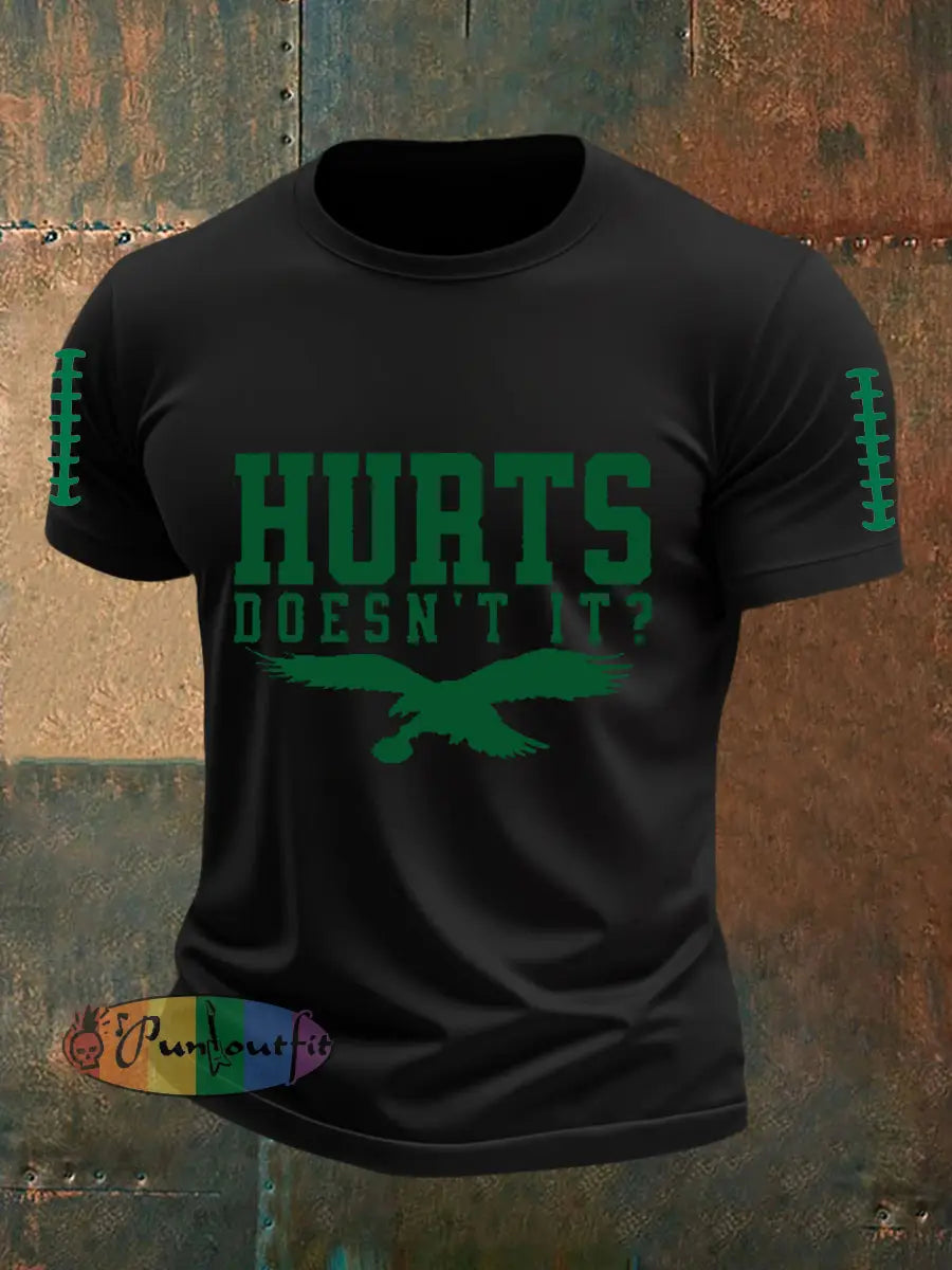 Men’s Football Fans Lovers Gameday Casual Short Sleeve Tee Black / S