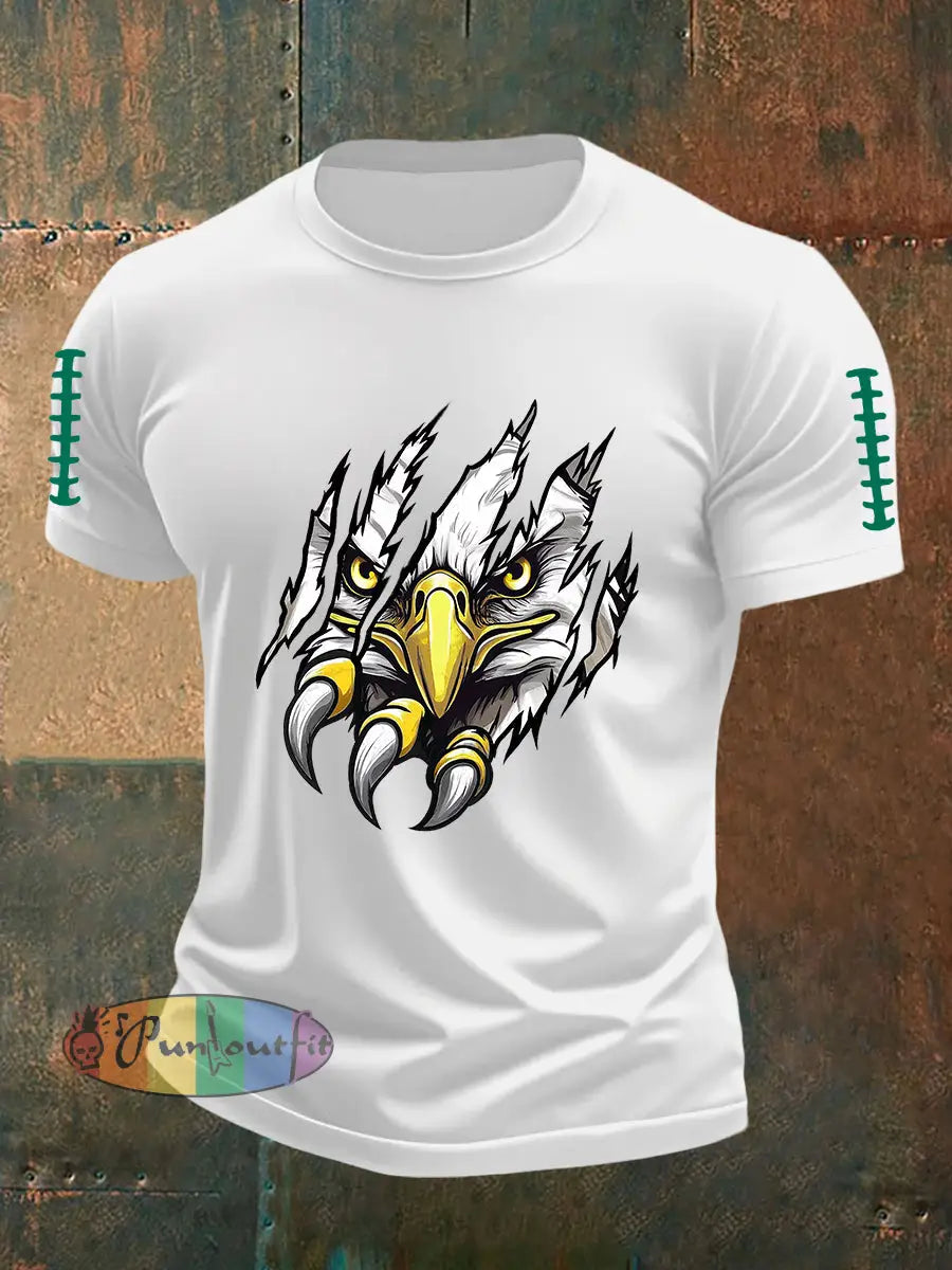 Men’s Football Fans Lovers Gameday Casual Short Sleeve Tee Black / S