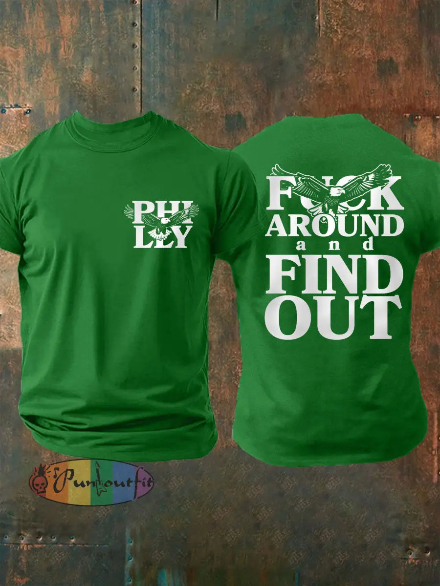 Men’s Football Fans Lovers Gameday Casual Tee Green / S