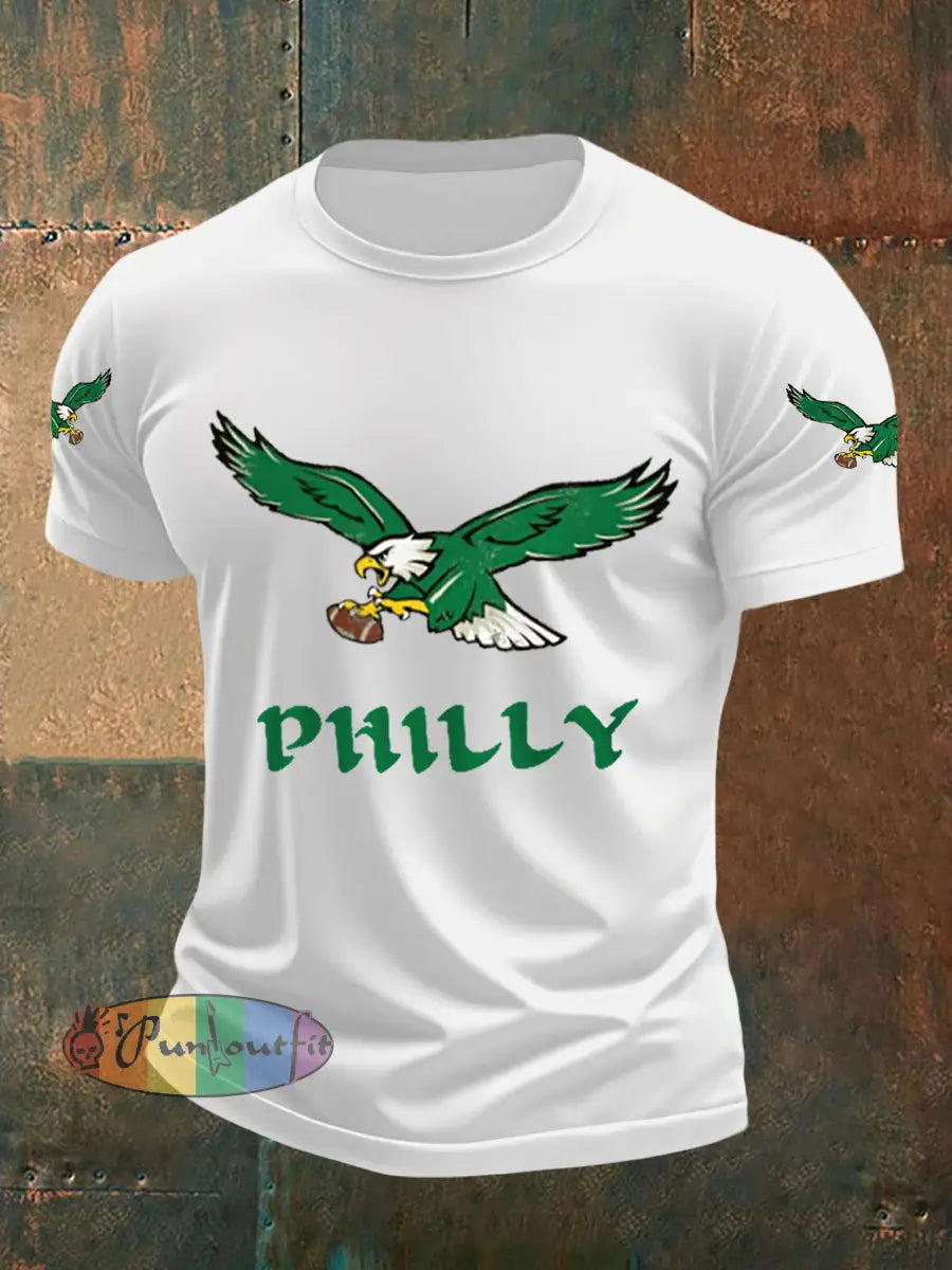 Men’s Football Fans Lovers Gameday Casual Tee White / S