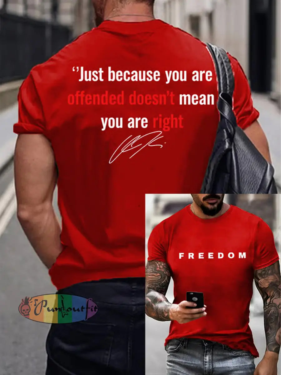 Men’s ’Freedom Isn’t Free’ Turning Point Charlie Kirk Commemorative T-Shirt C / S