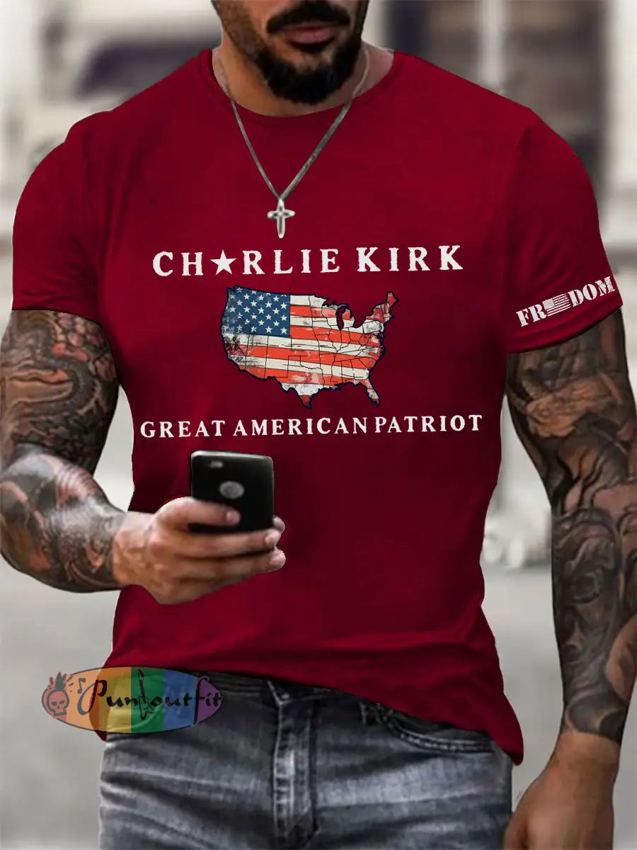 Men’s FREEDOM T-shirt Deep Red / S