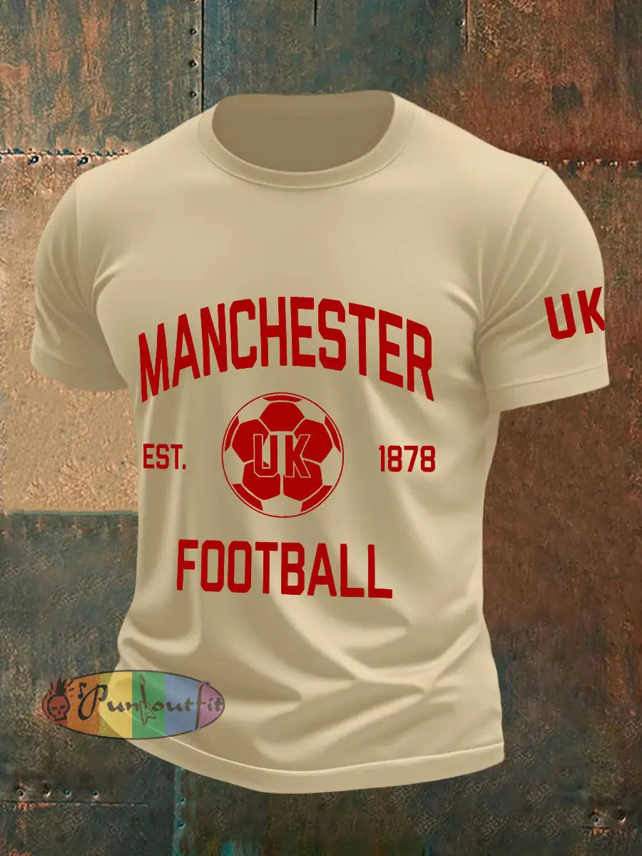 Men’s Manchester football t-shirts Apricot / S