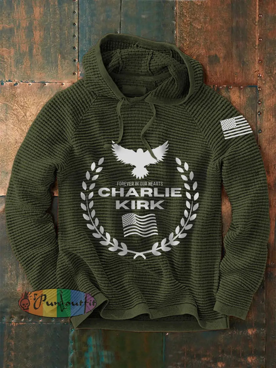 Men’s Patriotic Hoodie Army Green / S