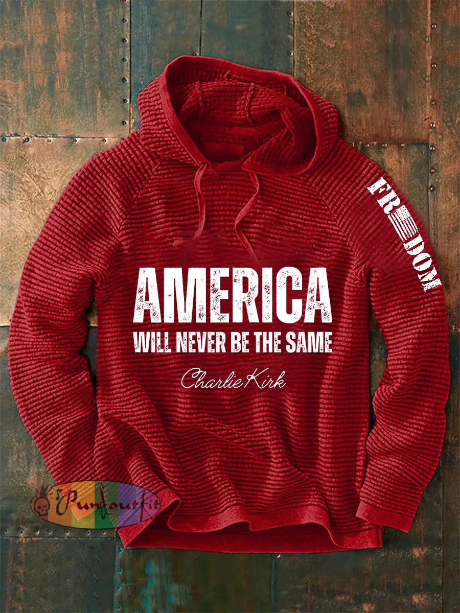 Men’s Patriotic Hoodie Red / S