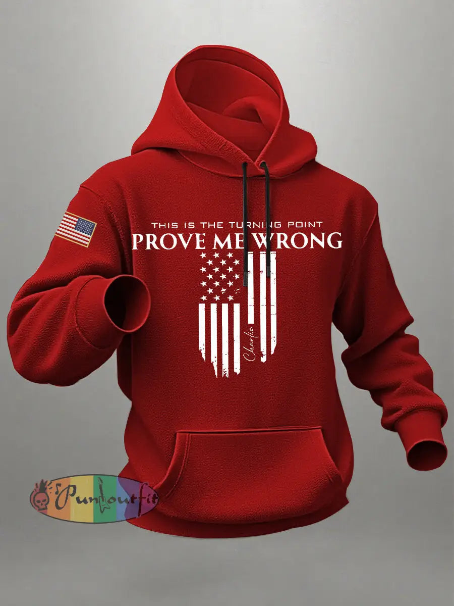 Men’s Patriotic Hoodie Red / S