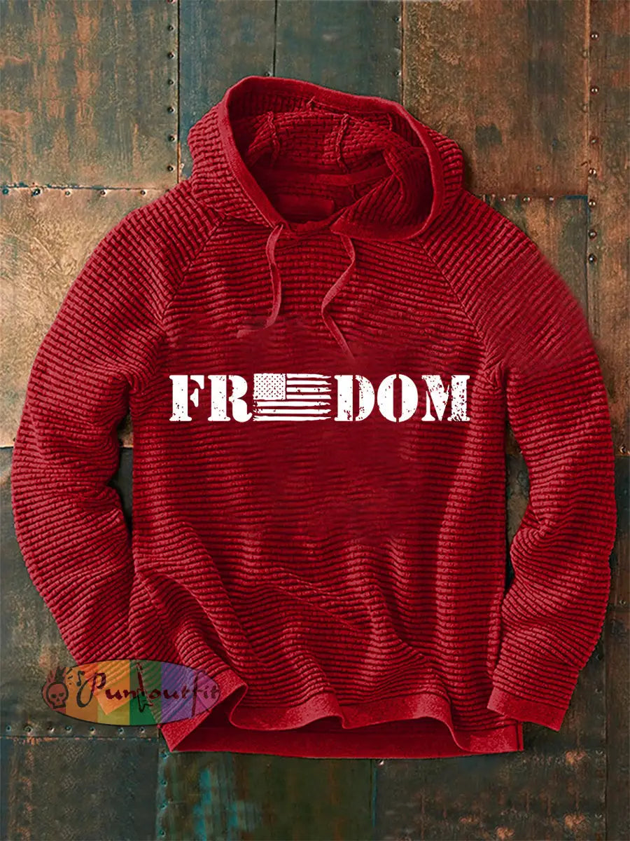 Men’s Patriotic Hoodie Red / S