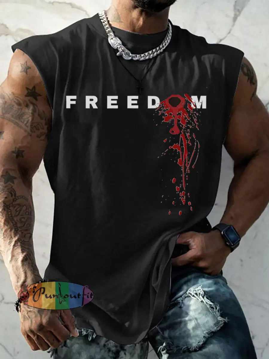 Men’s patriotic vest Black / S