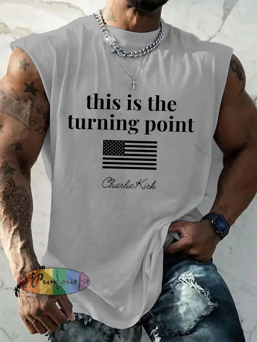 Men’s patriotic vest Light Gray / S