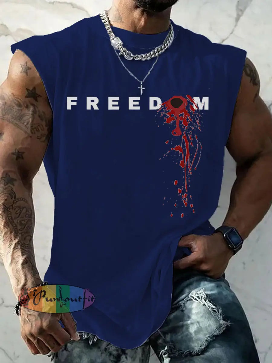Men’s patriotic vest Navy Blue / S