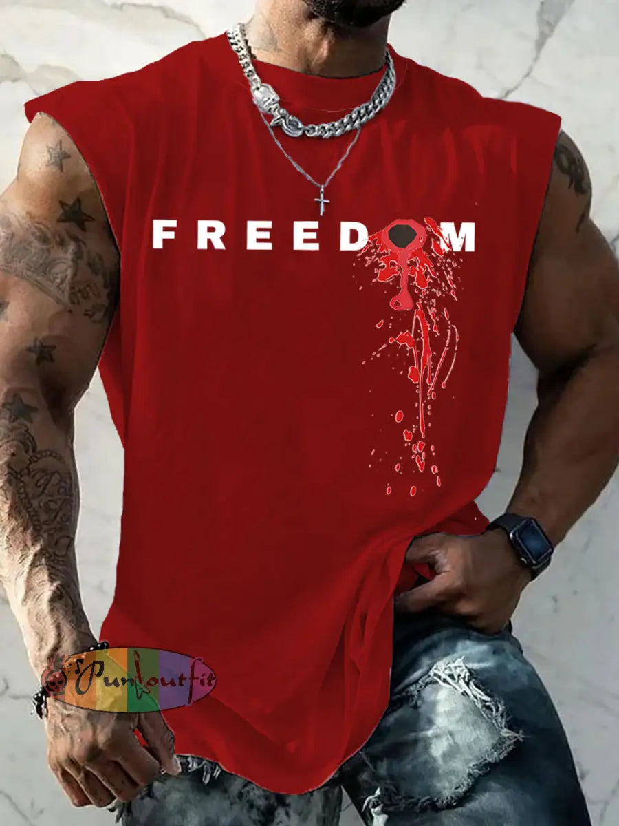 Men’s patriotic vest Red / S