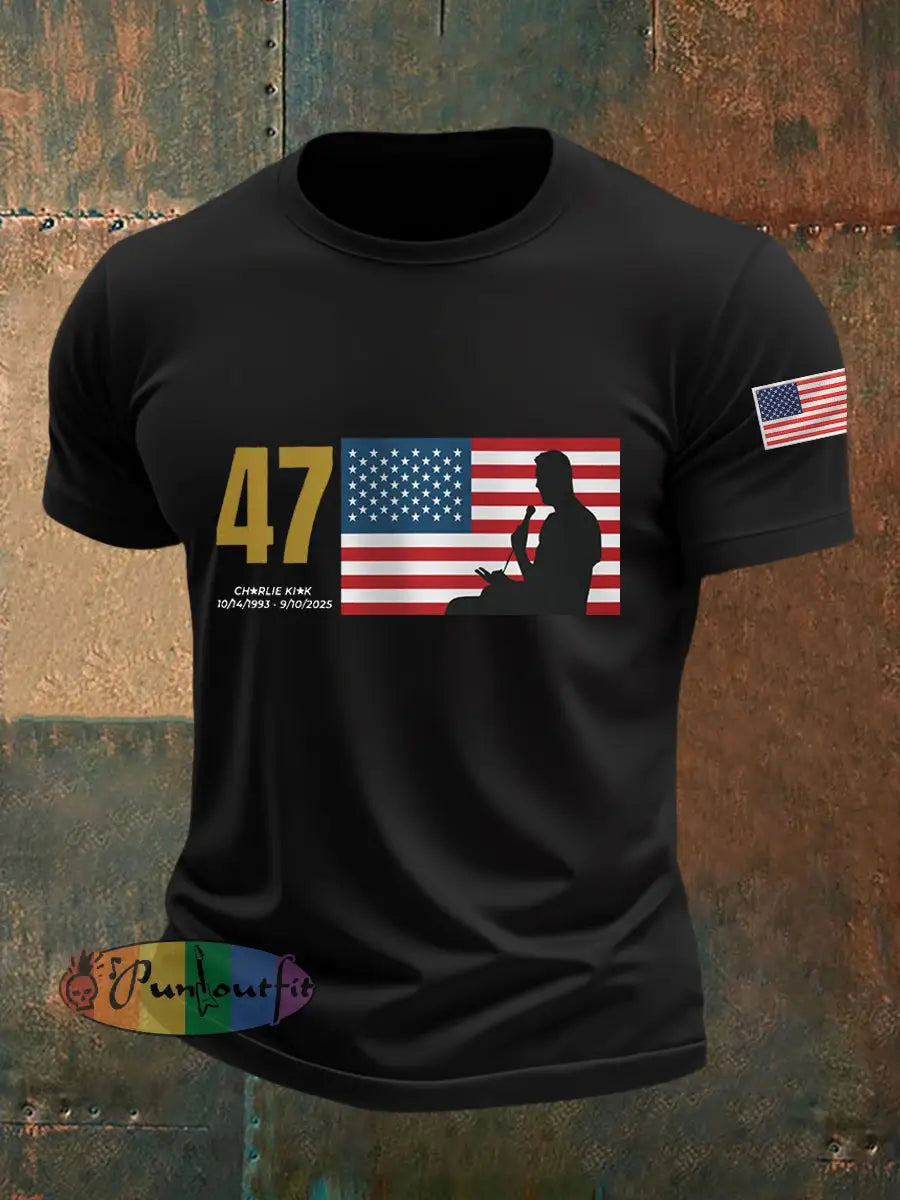 Men’s R.I.P Charlie Kirk Tee Black / S