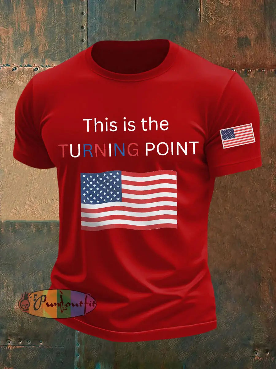 Men’s This Is The Turning Point Printed T-shirt Pure Red / S