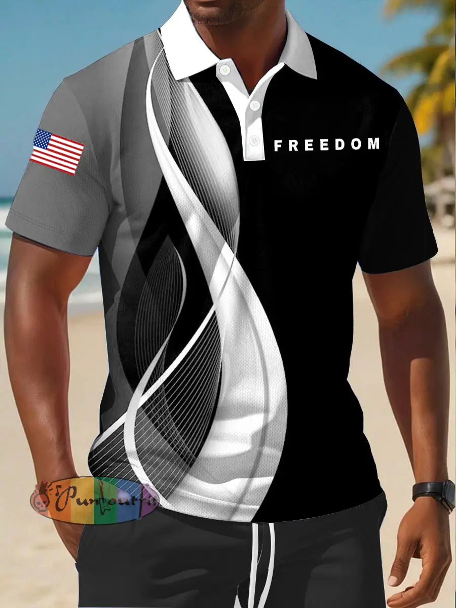 Men’s Vintage ’Charlie Kirk’ American Turning Point Commemorative Print Polo Shirt A / S