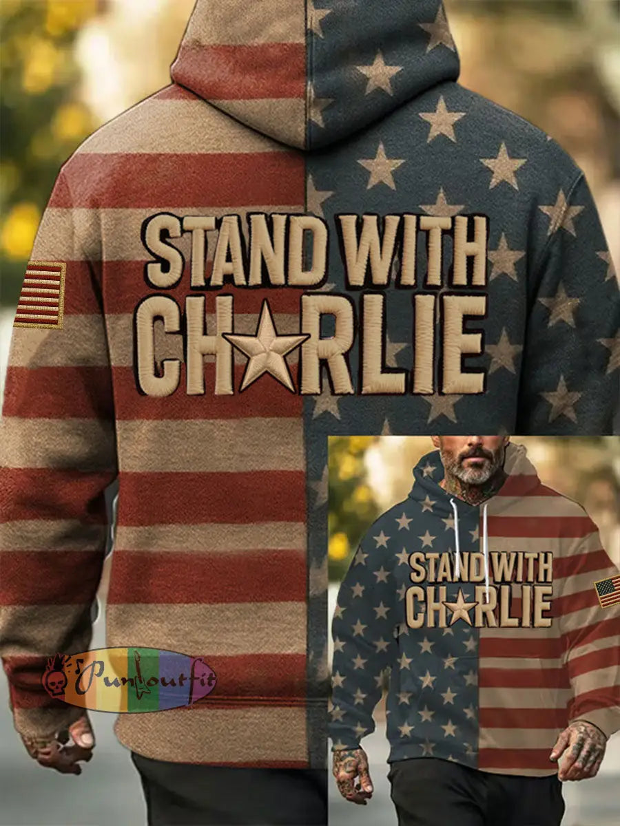 Men’s Voice of Freedom Printed Casual Hoodie As picture / S