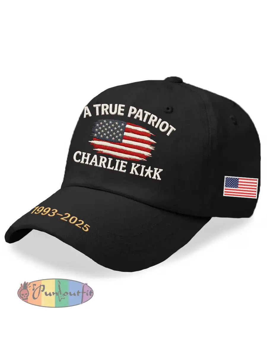Unisex A True Patriot R.I.P Charlie Kirk Hat Black / ONE
