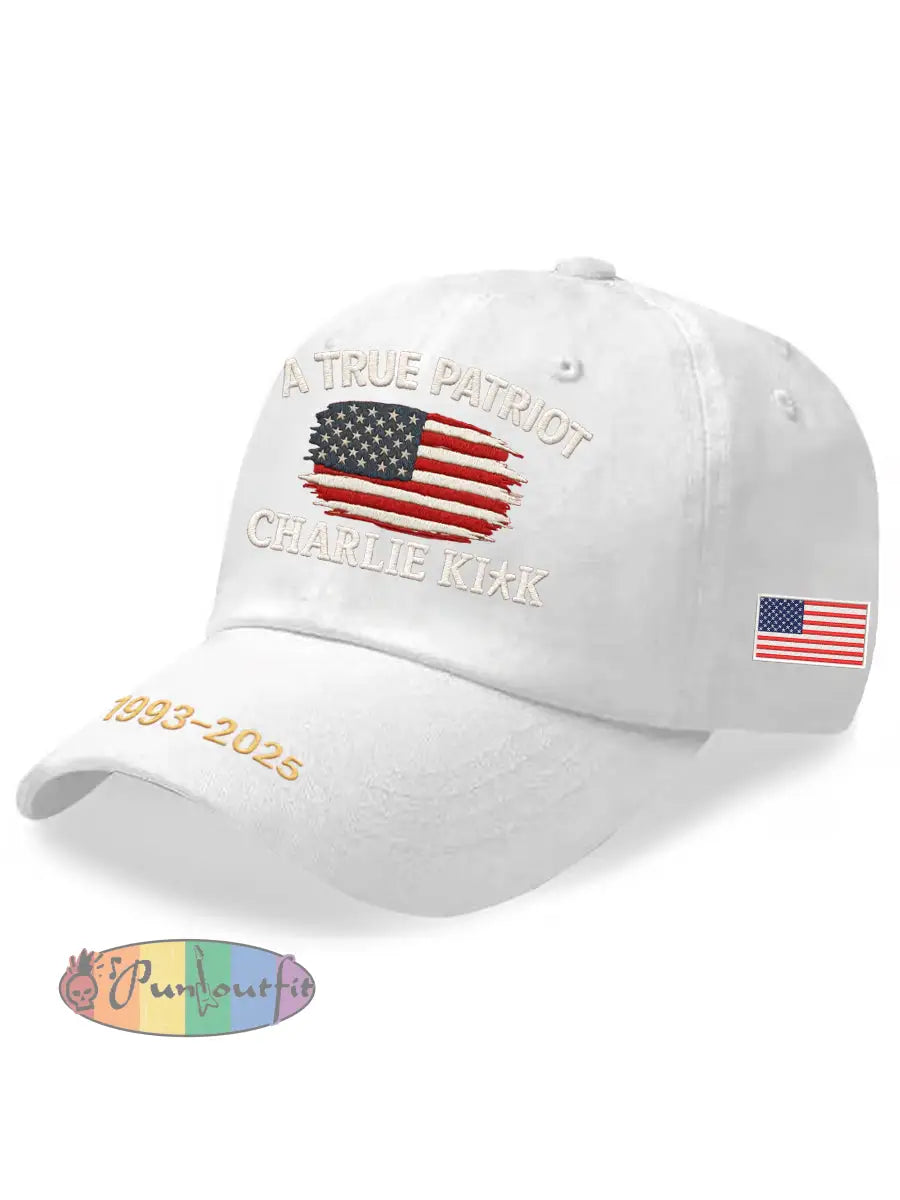 Unisex A True Patriot R.I.P Charlie Kirk Hat White / ONE