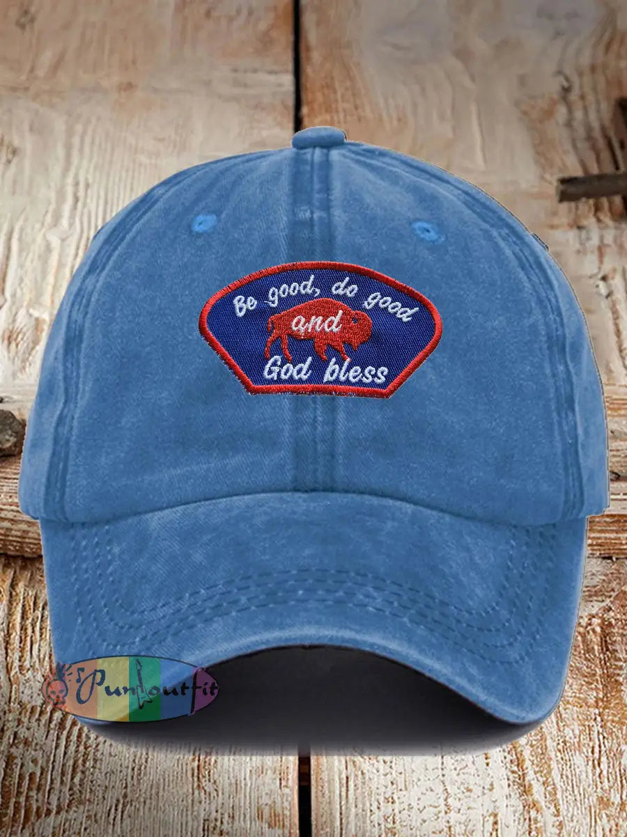 Unisex Buffalo Football Lover Print Hat Blue / ONE