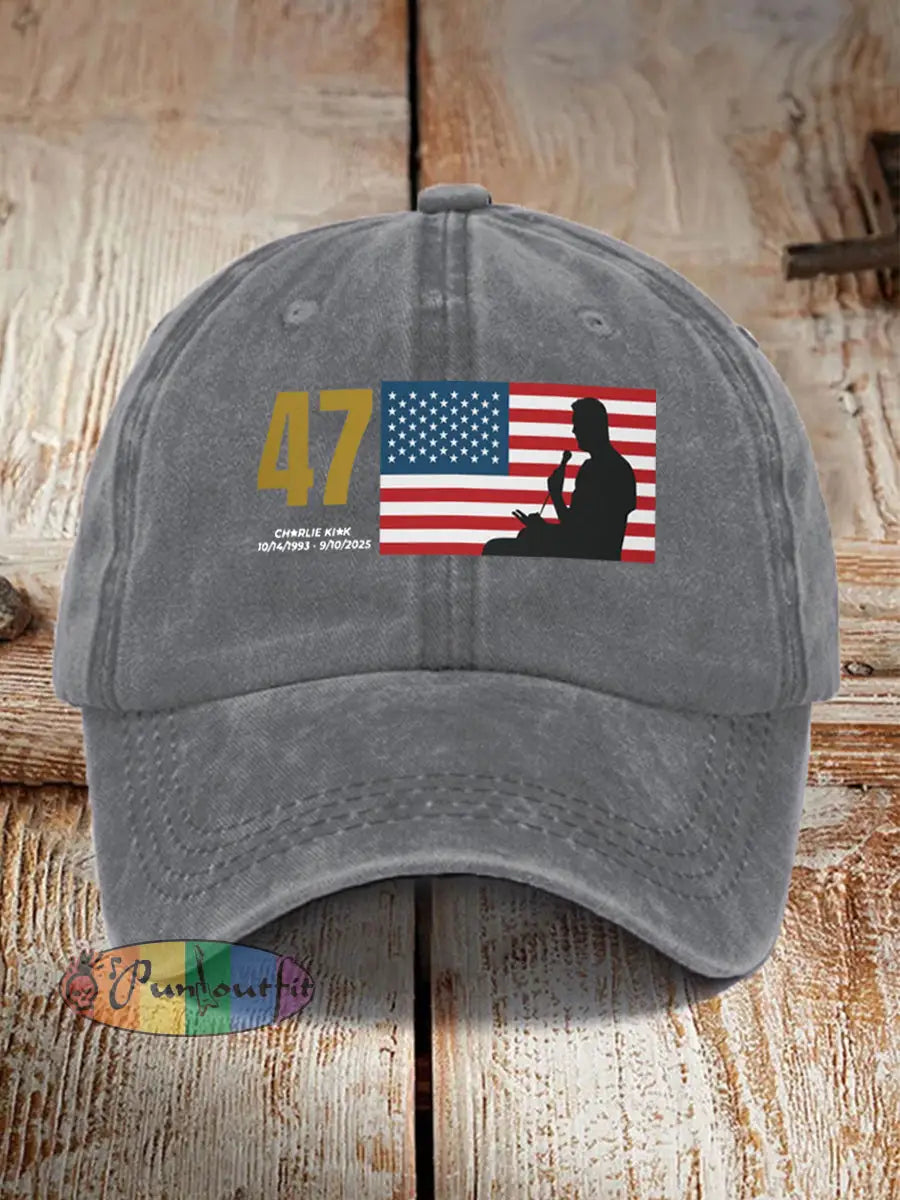 Unisex R.I.P Charlie Kirk Hat Gray / ONE