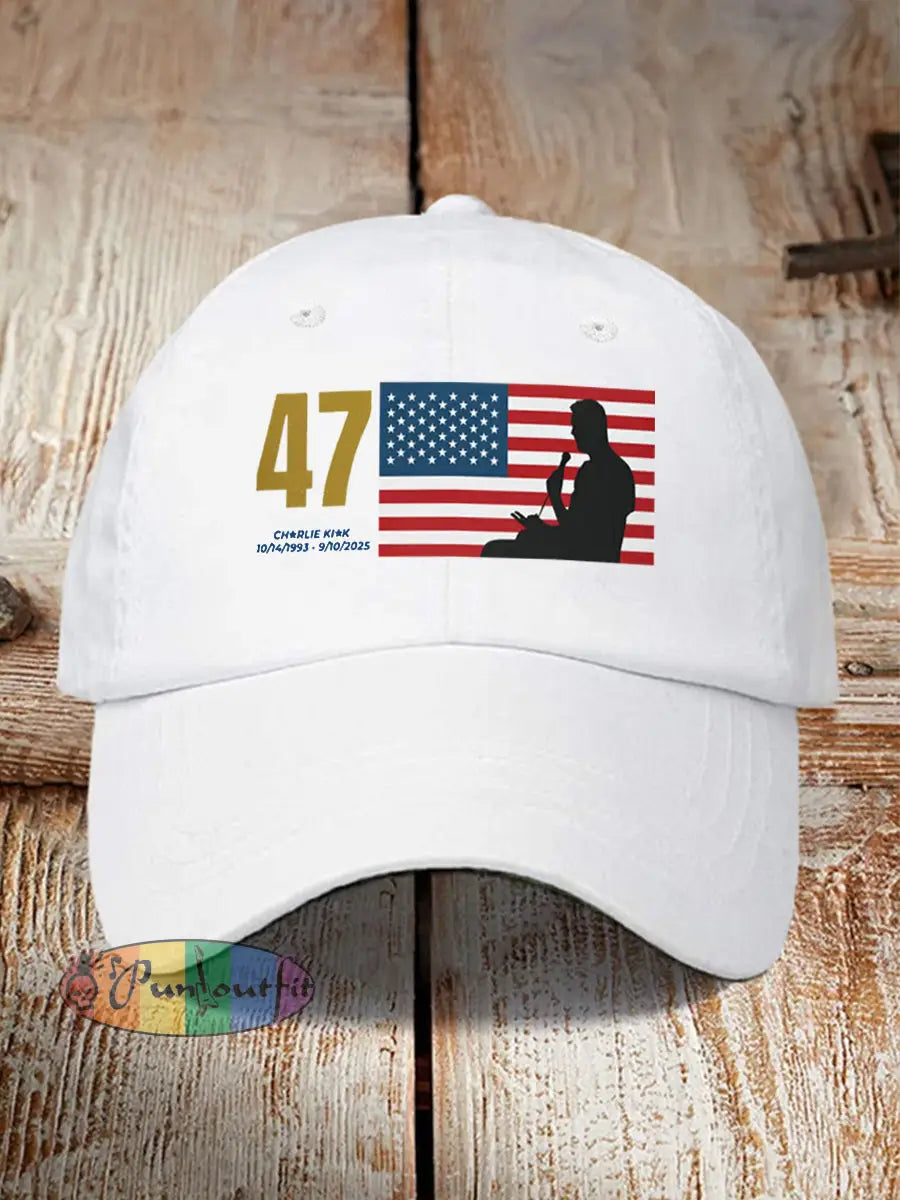 Unisex R.I.P Charlie Kirk Hat White / ONE