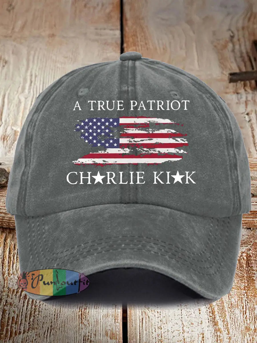 UnisexTurning Point Flag Print Hat Light Gray / ONE
