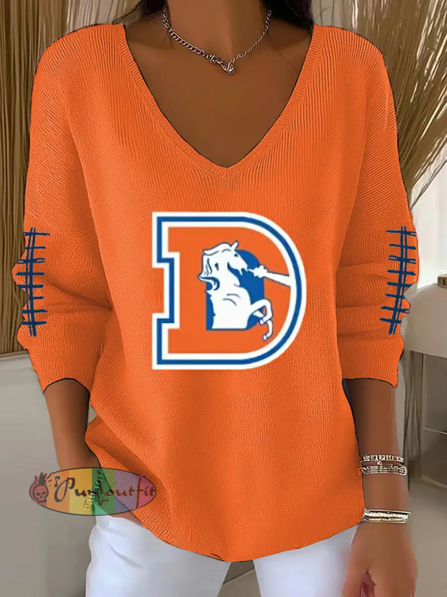 Women’s Fans Lovers Gameday Casual Long-Sleeve Top Orange / S