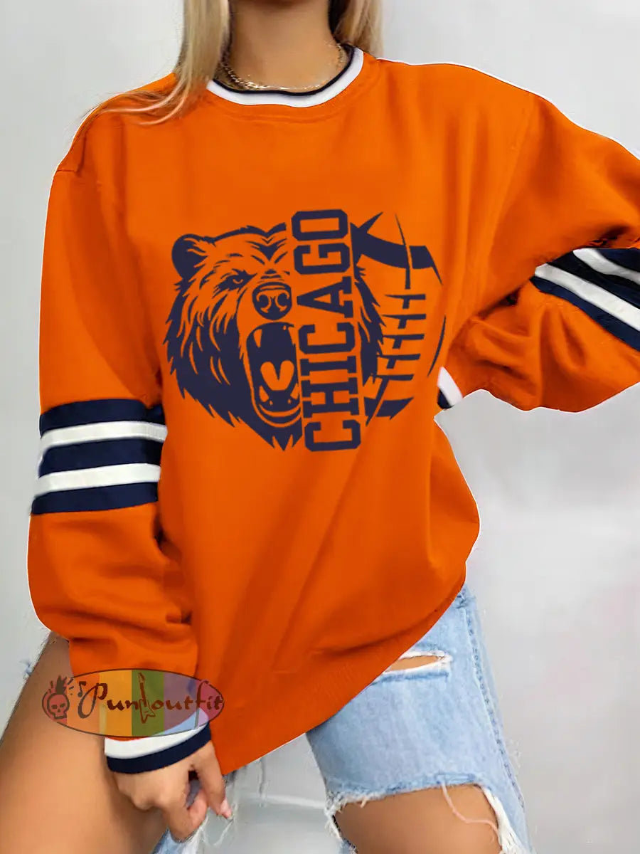 Women’s Fans Lovers Gameday Casual Sweatshirt Orange / S