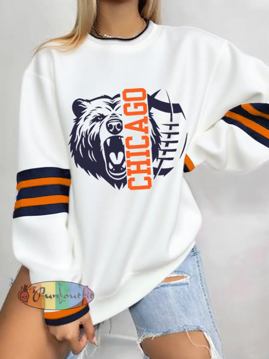 Women’s Fans Lovers Gameday Casual Sweatshirt White / S