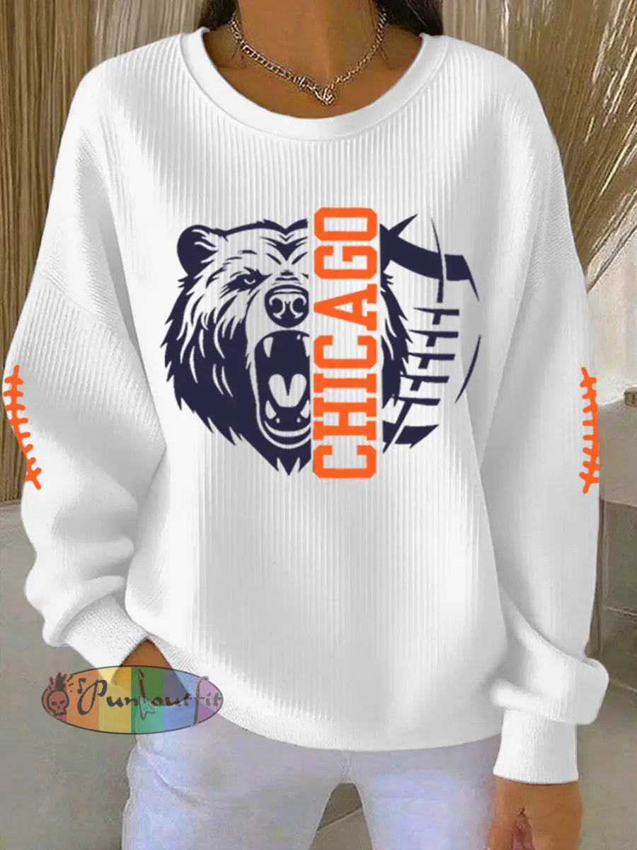 Women’s Fans Lovers Gameday Casual Sweatshirt White / S