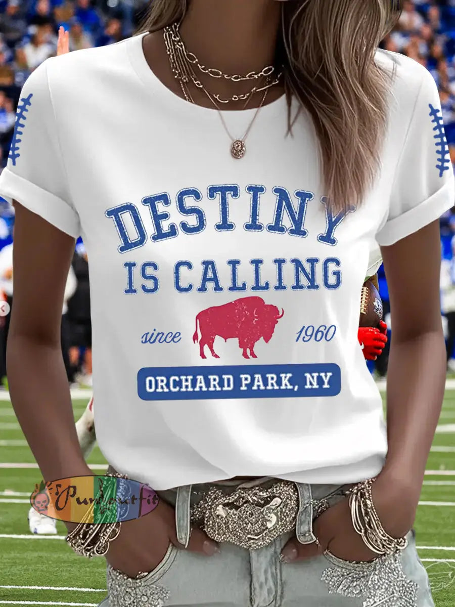 Women’s Football Fans Lovers Gameday Casual Tee White / S