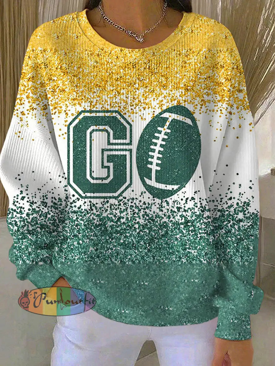 Women’s Football Lover Printed Sweatshirt As picture / S