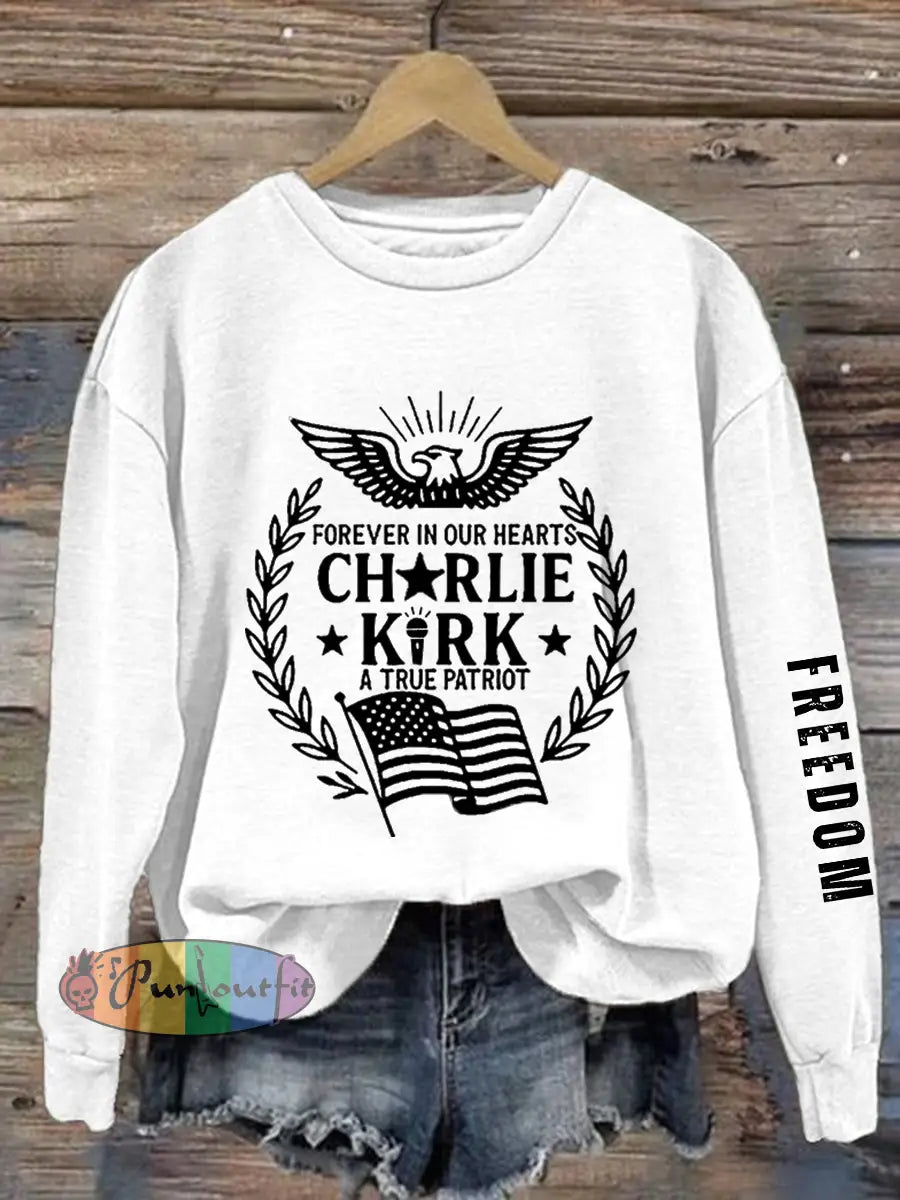 Women’s Freedom Is Not Free R.I.P Charlie Kirk Sweatshirt White / S