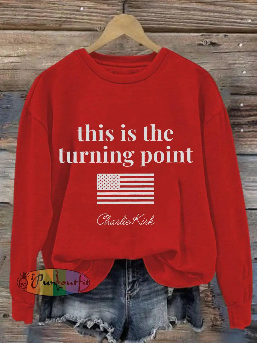 Women’s patriotic sweatshirt Red / S