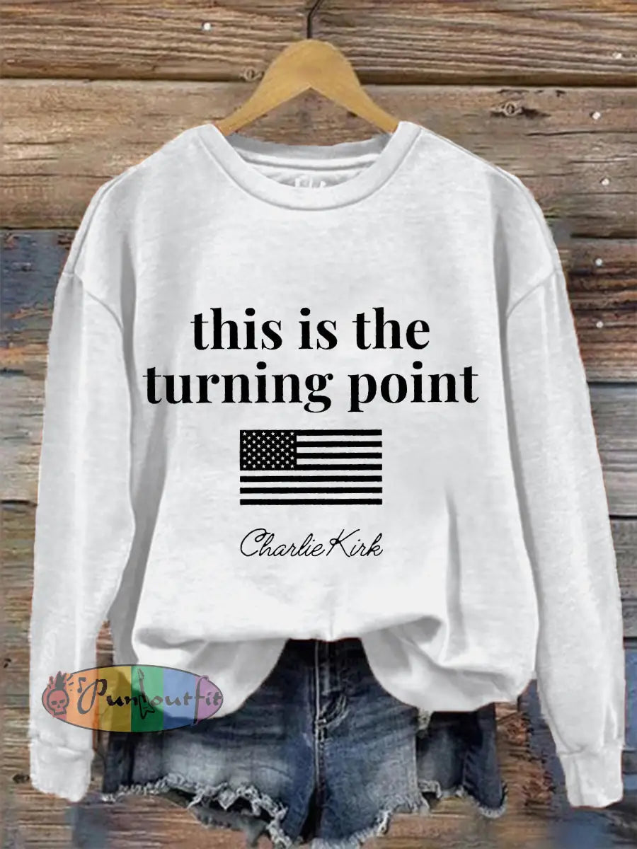 Women’s patriotic sweatshirt White / S