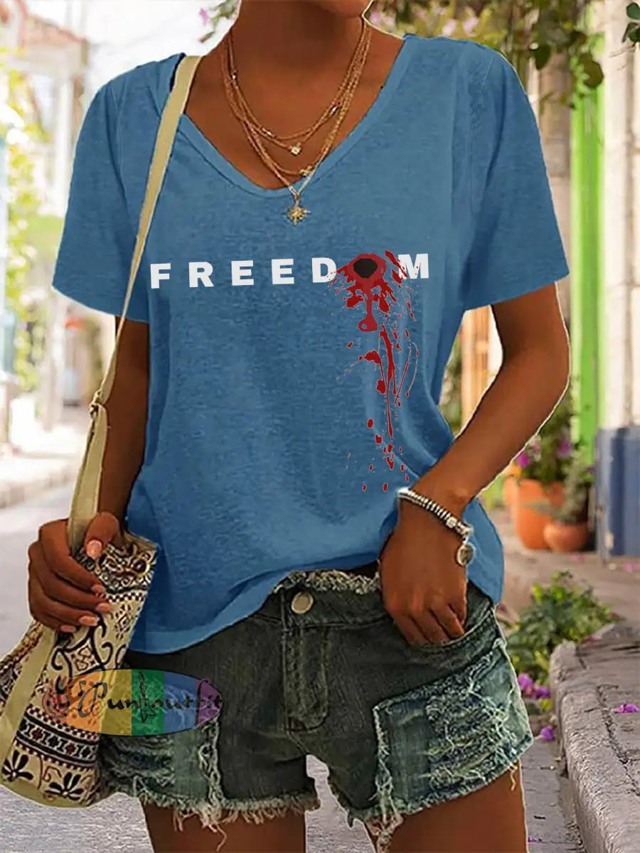 Women’s Patriotic T-shirt Blue / S