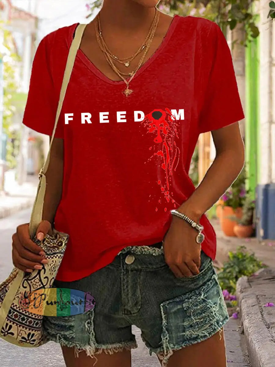 Women’s Patriotic T-shirt Red / S
