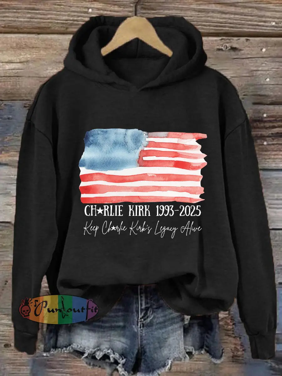 Women’s This Is Our Turning Point Printed Casual Hoodie Black / S
