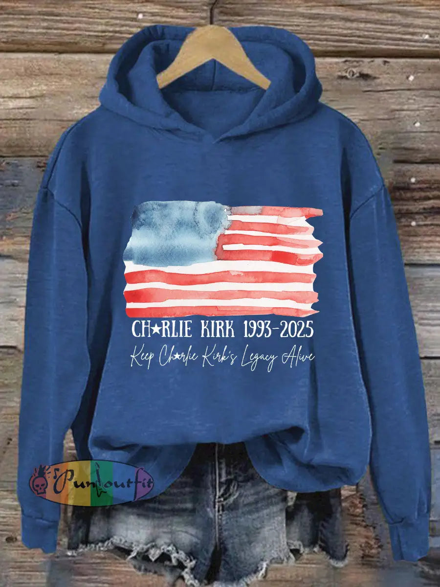 Women’s This Is Our Turning Point Printed Casual Hoodie Blue / S