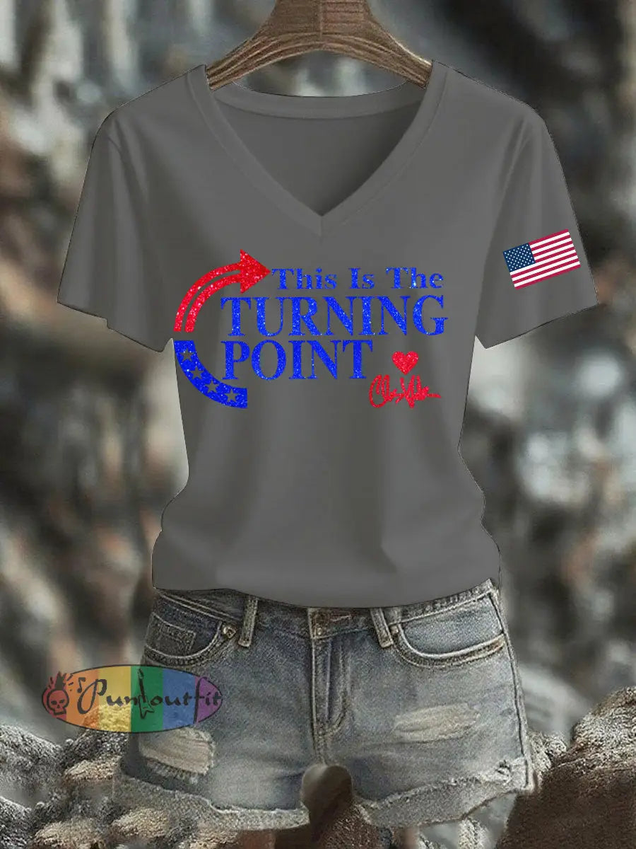 Women’s This Is The Turning Point Printed T-shirt Gray / S