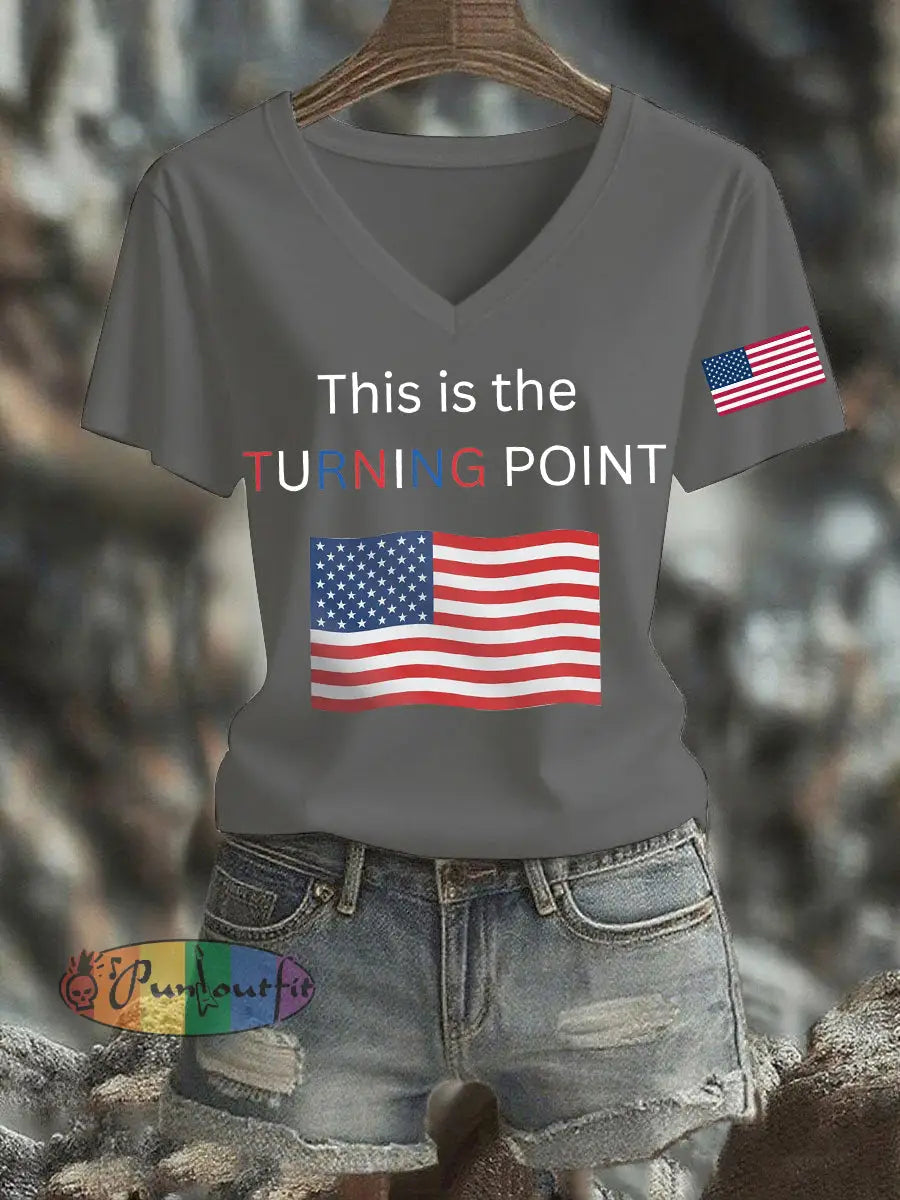 Women’s This Is The Turning Point Printed T-shirt Light Gray / S