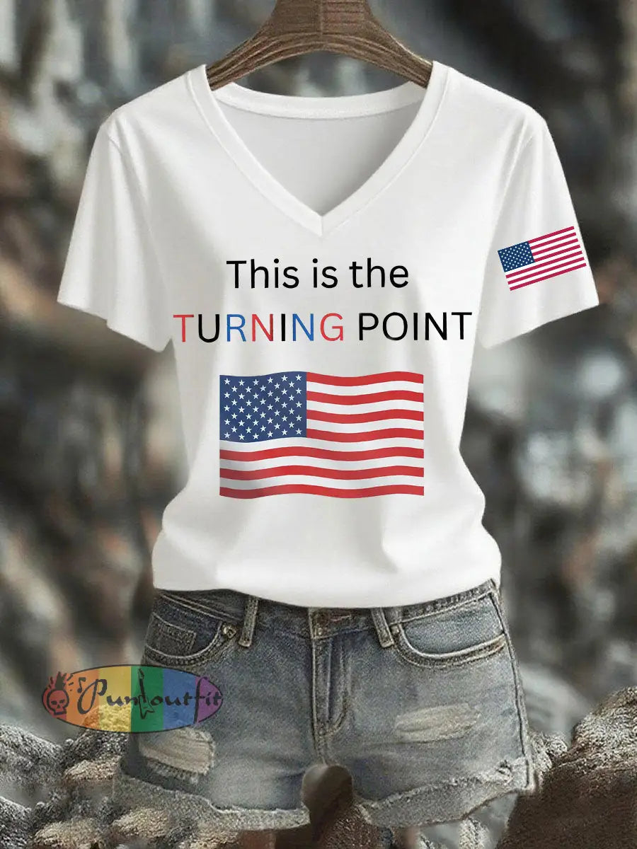 Women’s This Is The Turning Point Printed T-shirt White / S