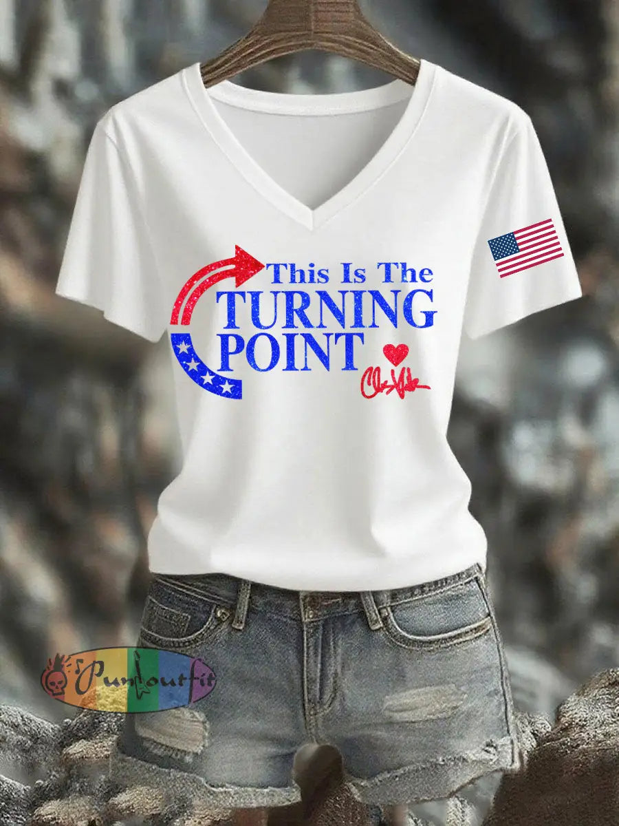 Women’s This Is The Turning Point Printed T-shirt White / S