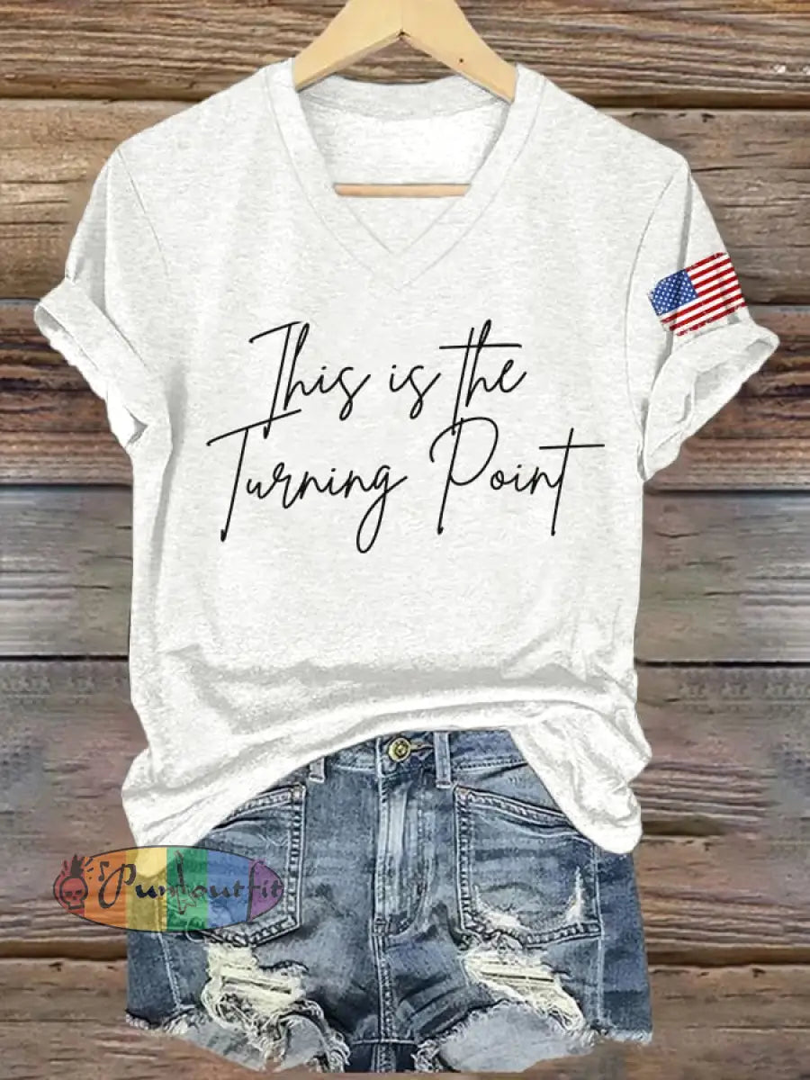 Women’s This Is The Turning Point Short Sleeve T-Shirt White / S