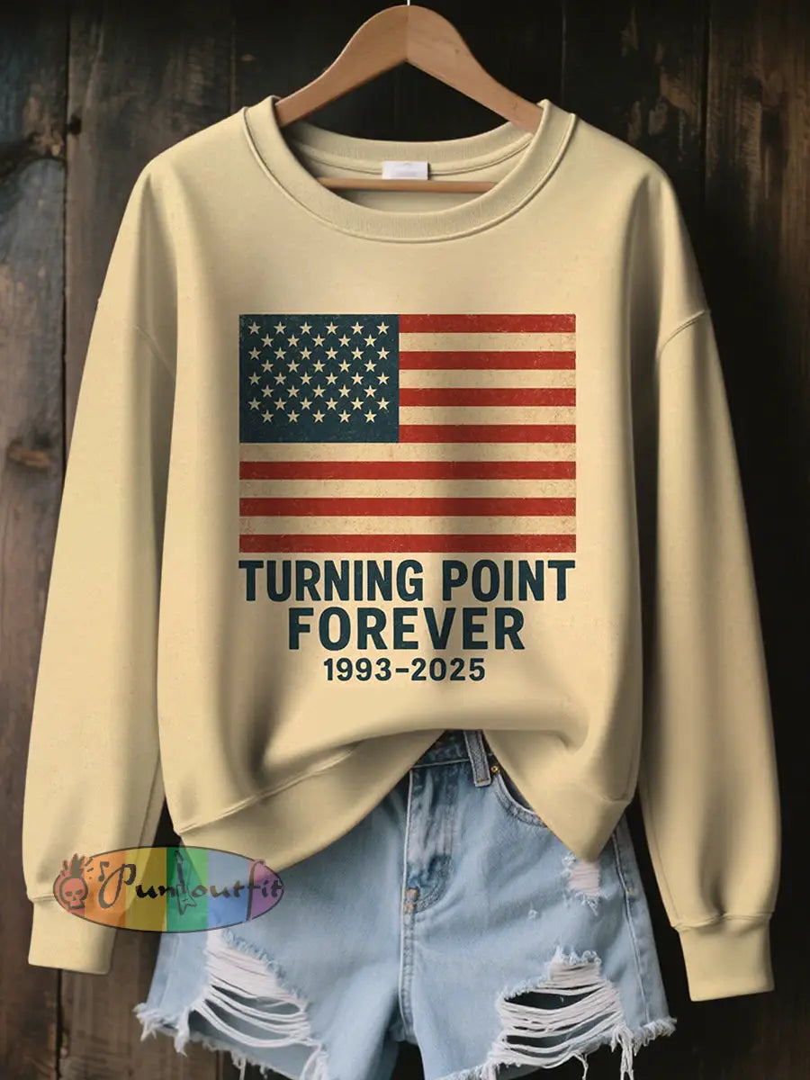 Women’s Turning Point Forever Print Sweatshirt Apricot / S