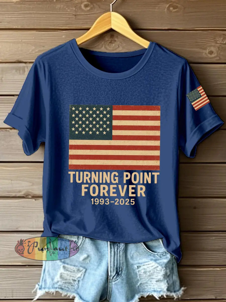 Women’s Turning Point Forever Print T-Shirt Blue / S